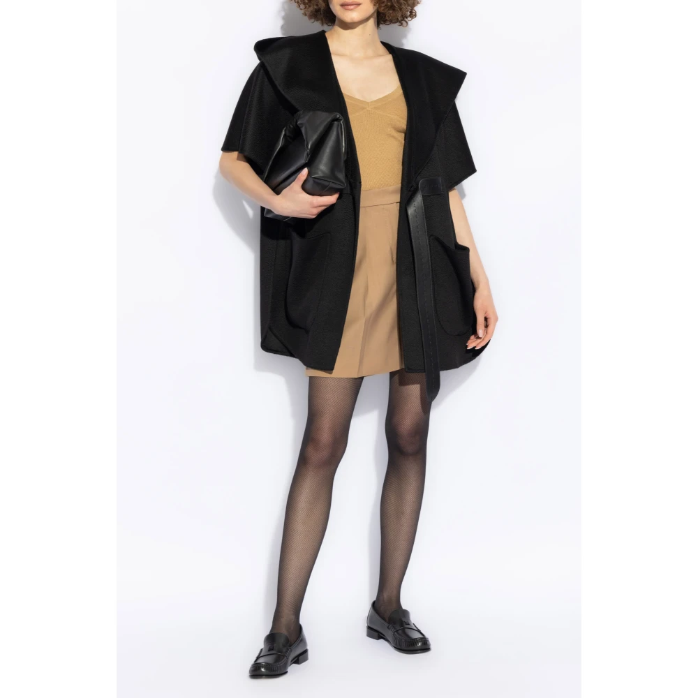 Max Mara Poncho Dorico Black Dames