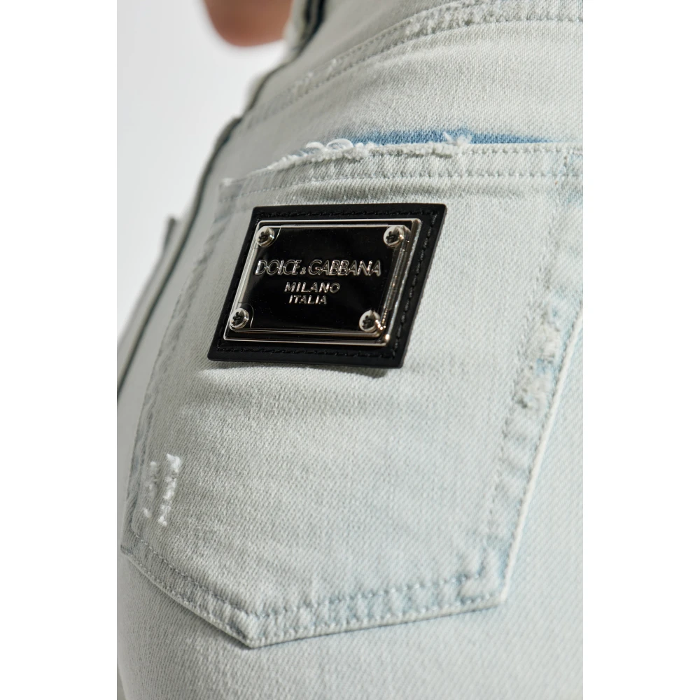 Dolce & Gabbana Jeans met logo Blue Dames