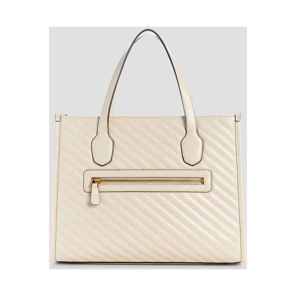 Guess Silvana 2 Compartiment Tote Tas White Dames