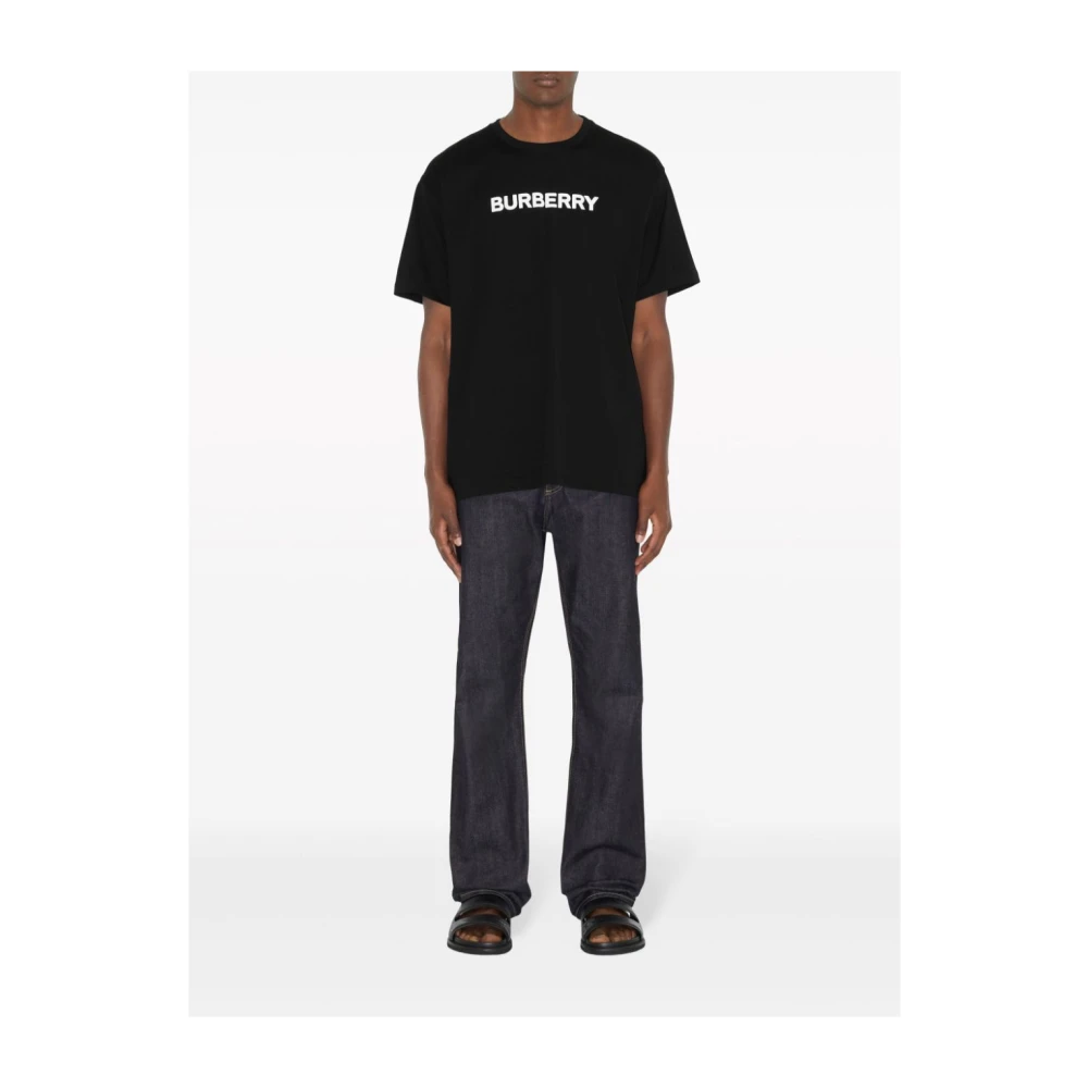Burberry Biologisch Katoen Korte Mouw T-shirt Black Heren