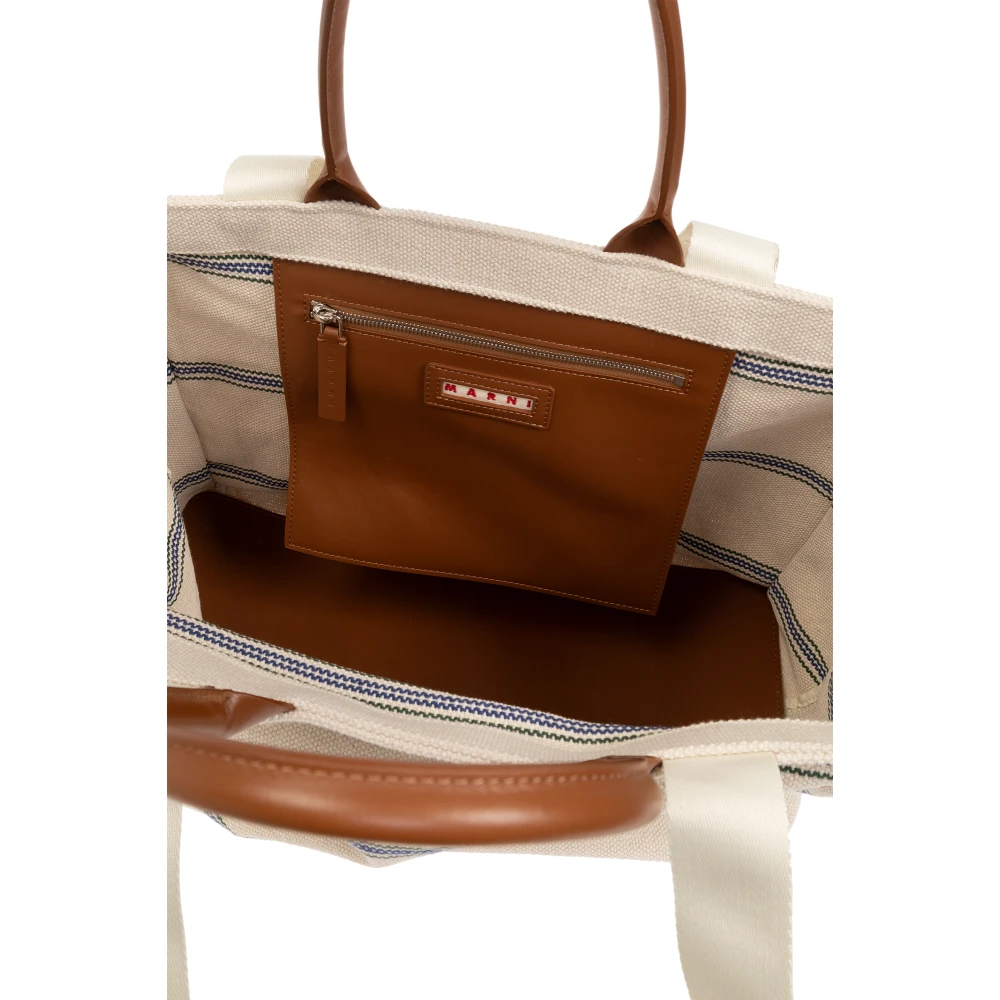 Marni Shopper tas Beige Unisex