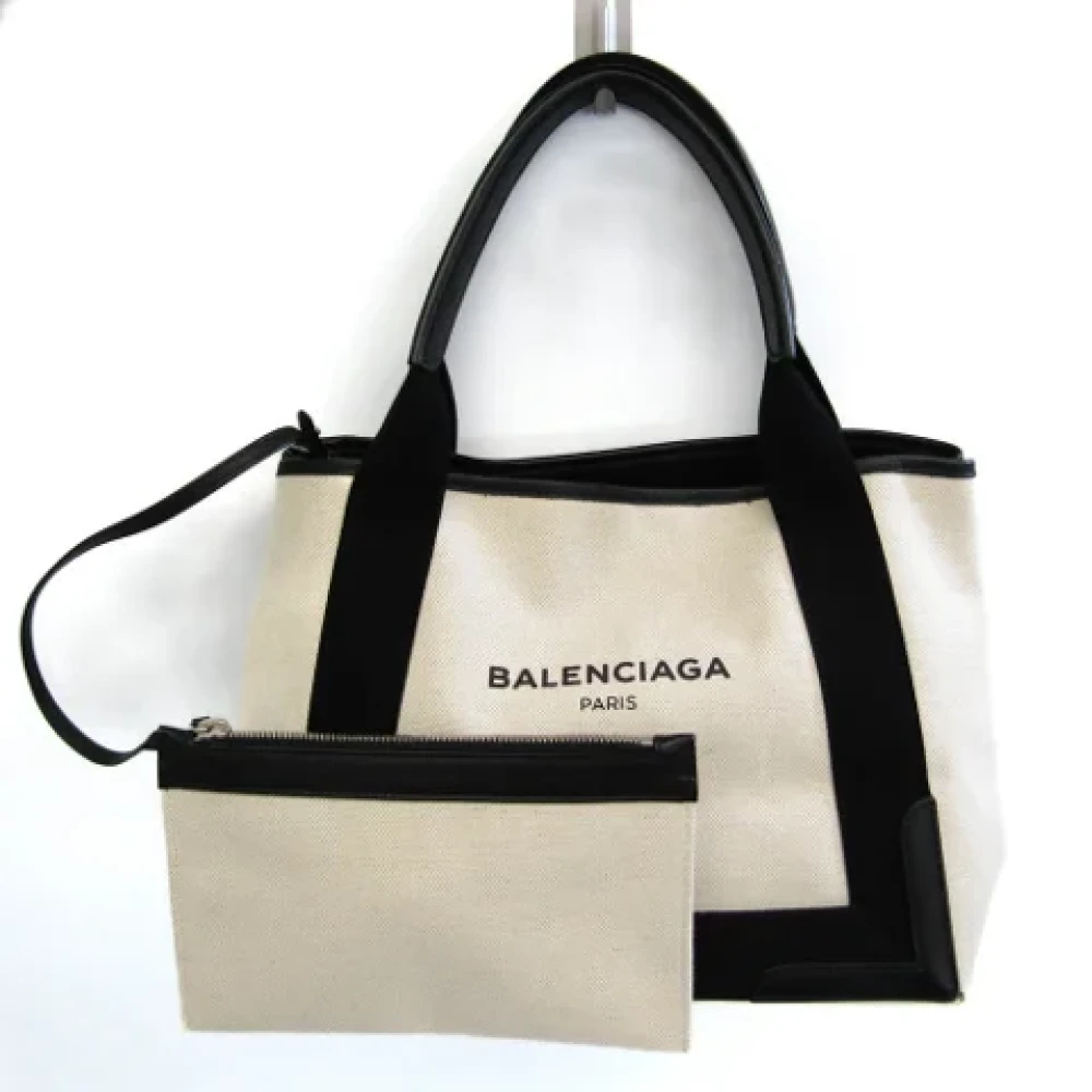 Balenciaga Vintage Pre-owned Canvas handbags Beige Dames