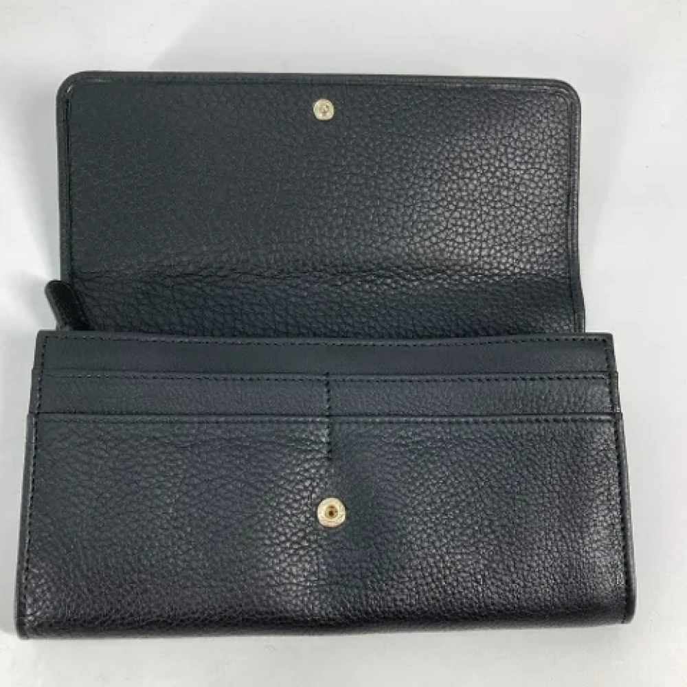 Bvlgari Vintage Pre-owned Leather wallets Black Dames
