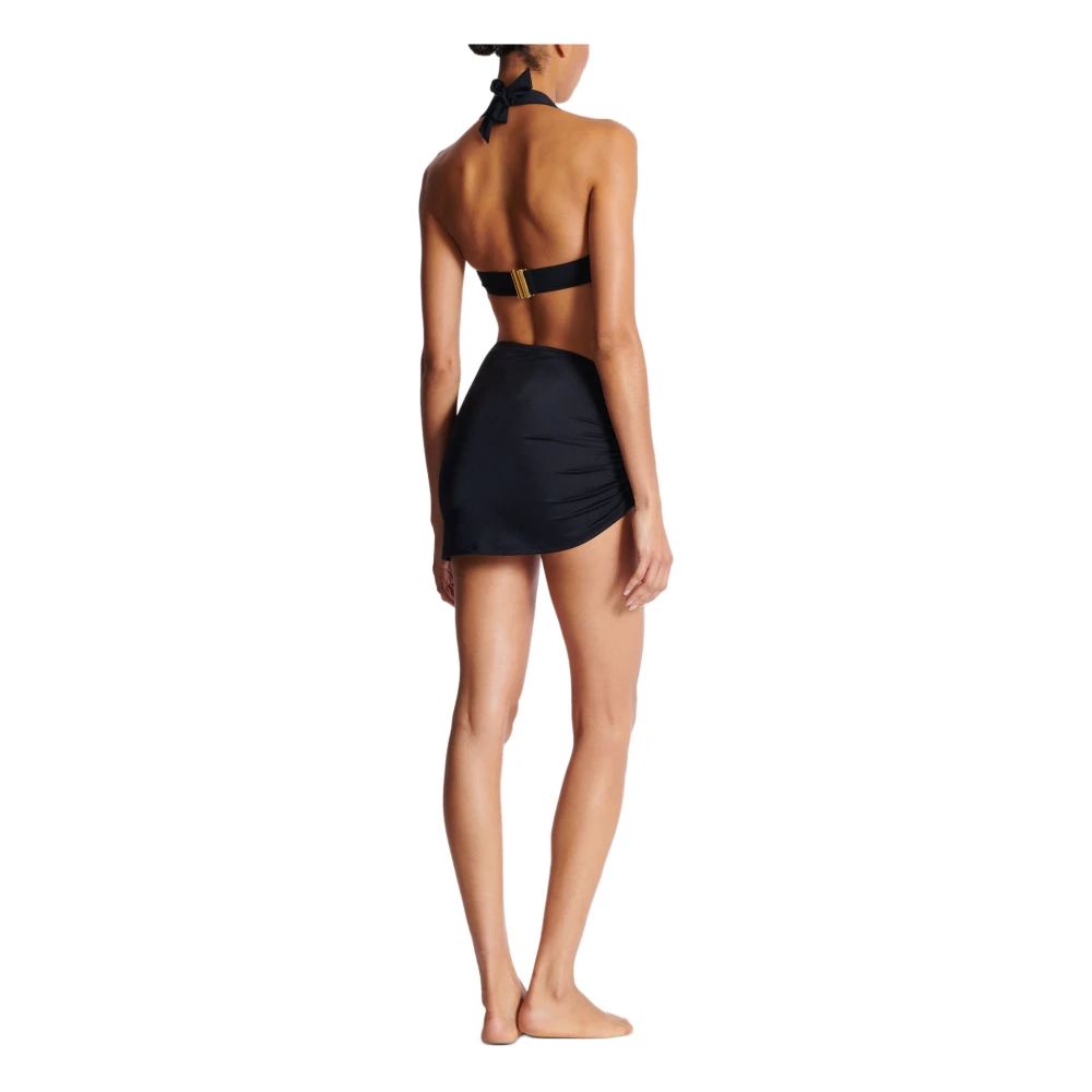 Balmain Gedrapeerde knoop sarong Black Dames