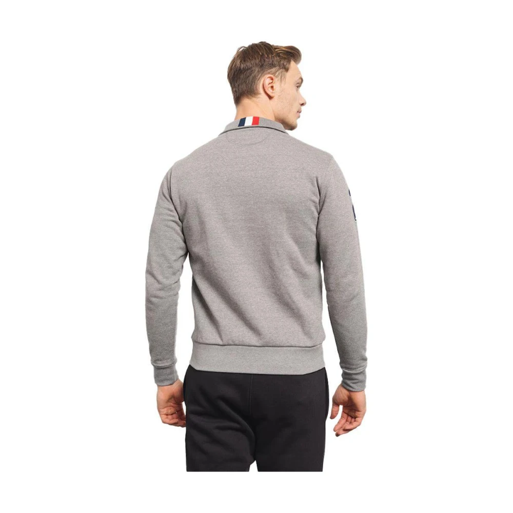 LA MARTINA Ritssluiting Katoenen Trui Grijs Melange Gray Heren