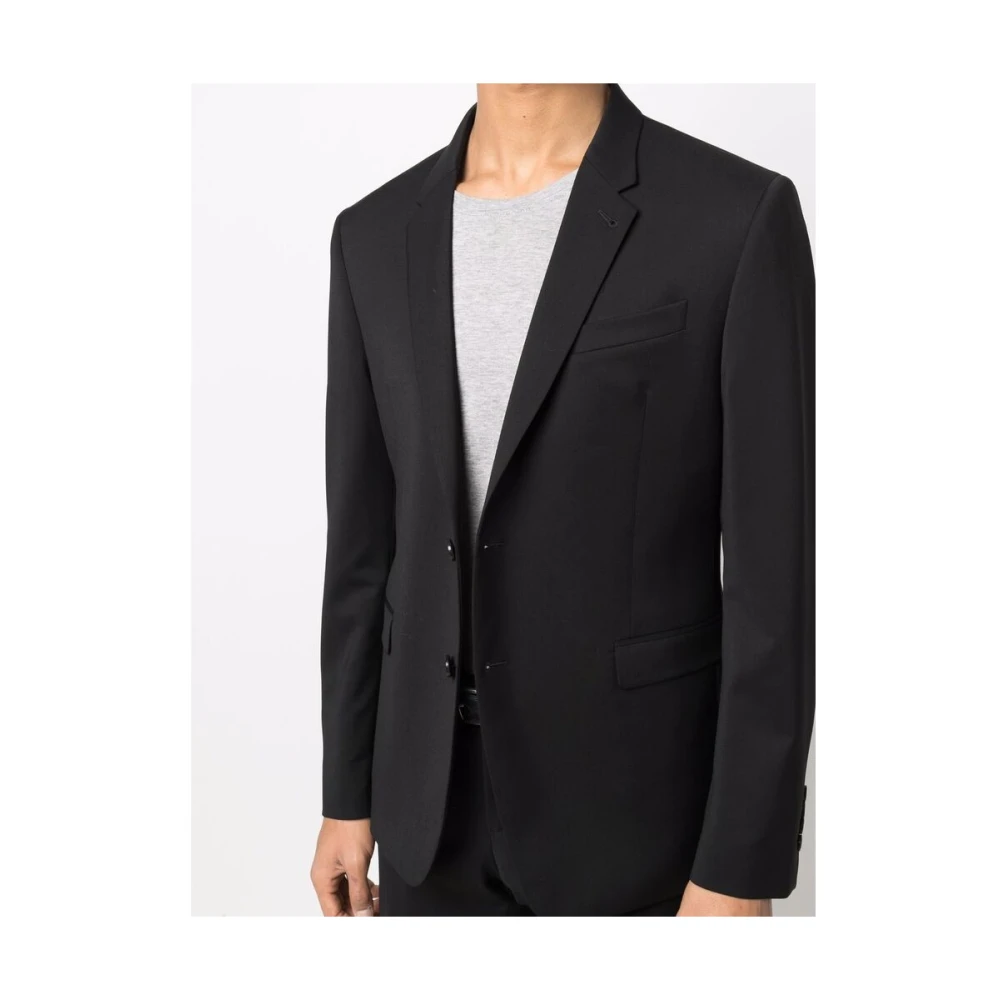 Reveres 1949 Zwart stretch-wollen pak Black Heren