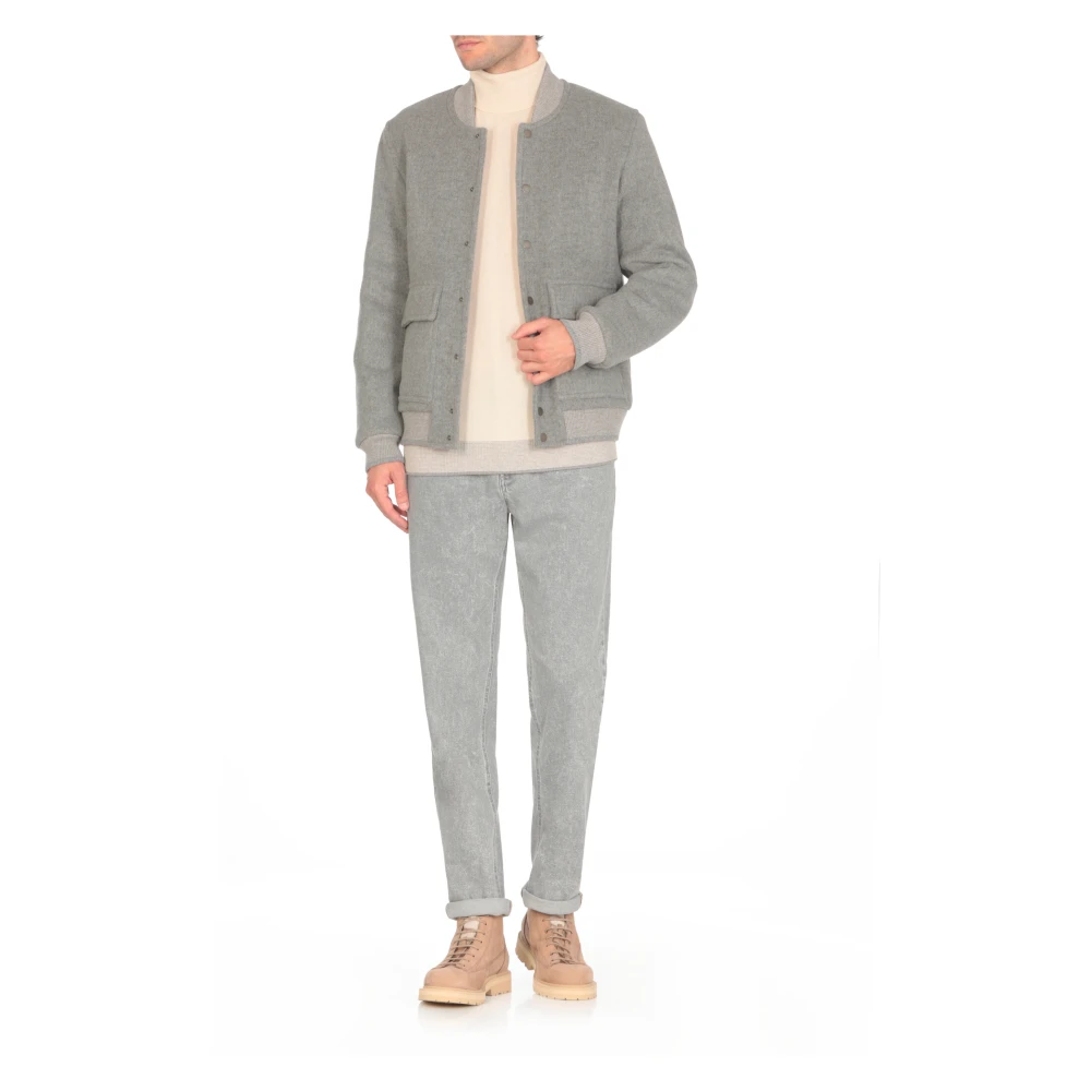 PESERICO Natuurlijke Wol Hoge Hals Trui Beige Heren