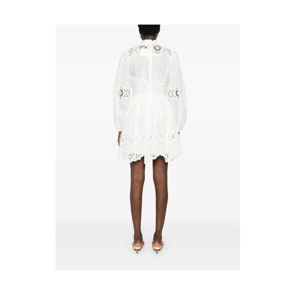 Zimmermann Witte Broderie Anglaise Jurk White Dames