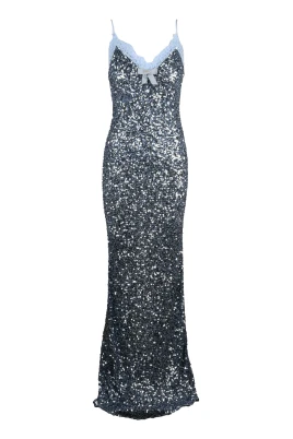 Abito Lungo Total Paillettes