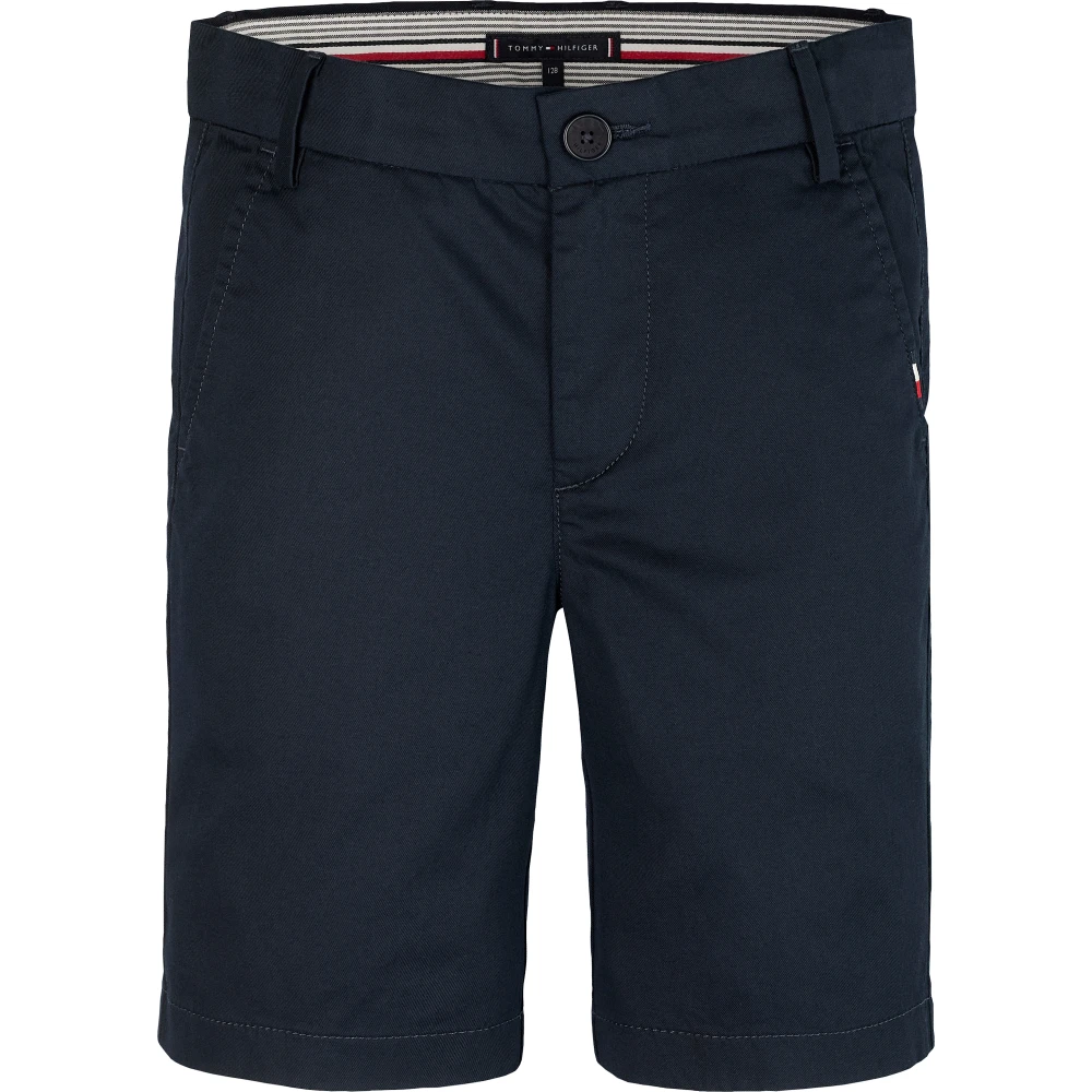 Tommy Hilfiger Boys Blue Shorts,, Chino Shorts With Adjustable Waist Size 14 Y
