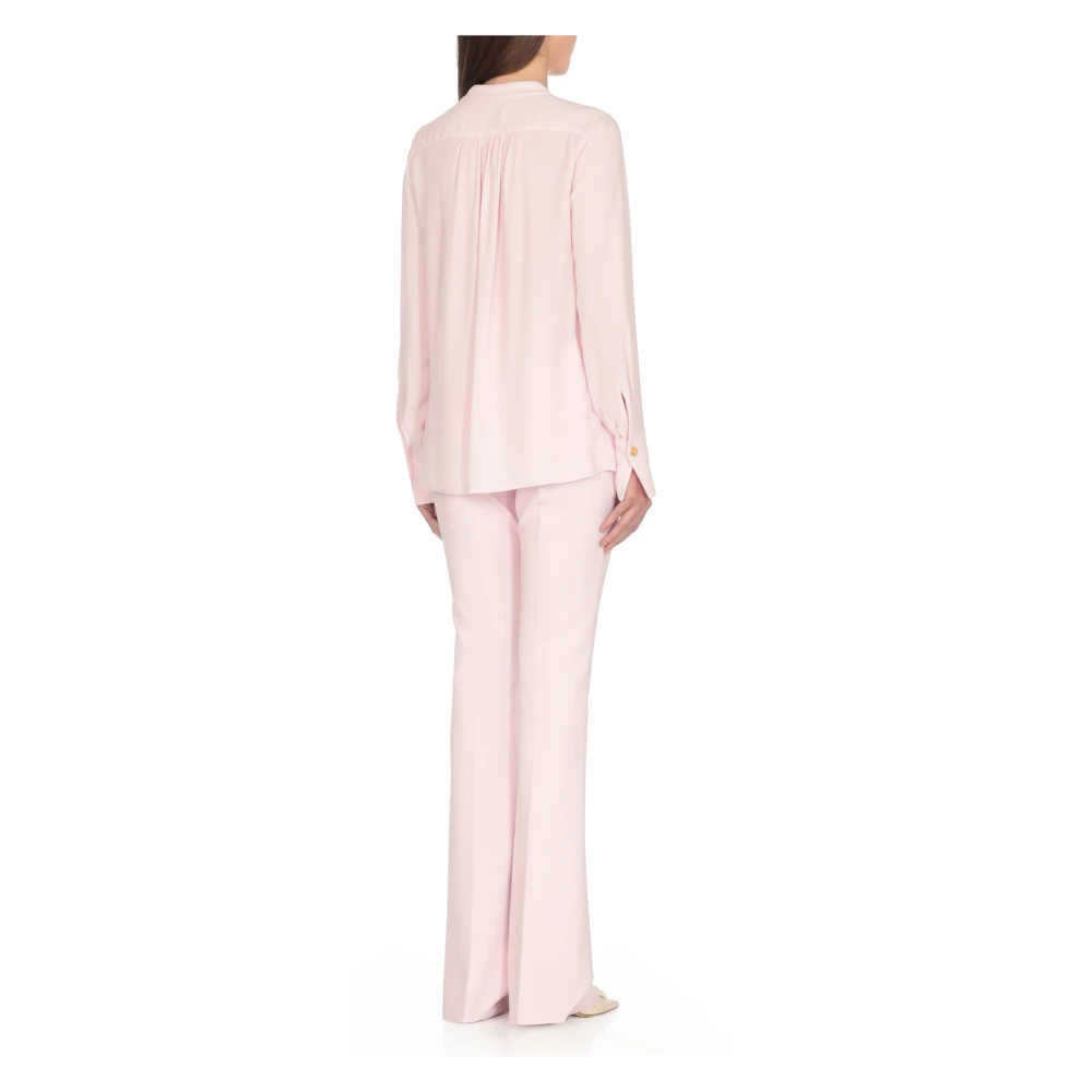 Elisabetta Franchi Roze Viscose Shirt met Charms Pink Dames