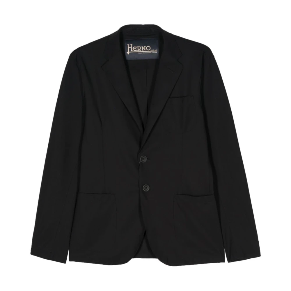 Herno Stretch Jas met Reverskraag Black Heren