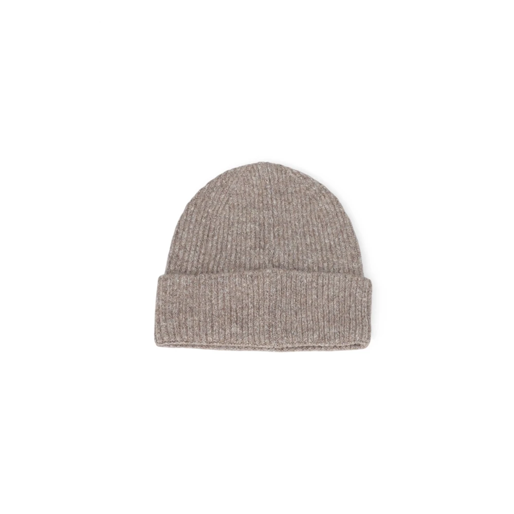 Calvin Klein Beige Gebreide Muts voor Herfst Winter Beige Dames