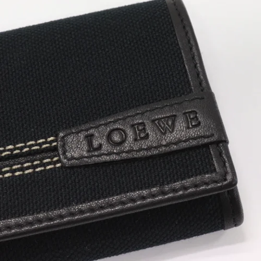 Loewe Pre-owned Leather wallets Black Dames