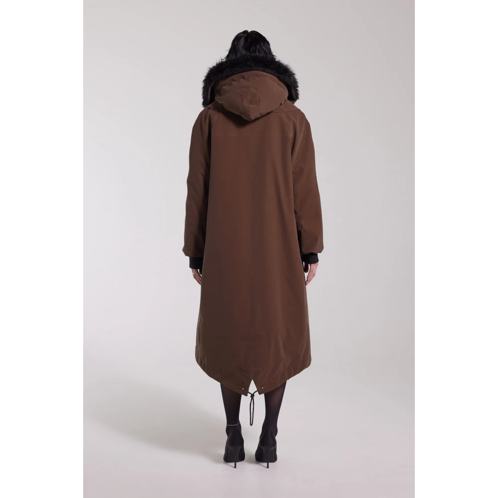 Stutterheim Waterdichte Fishtail Parka voor Vrouwen Brown Dames