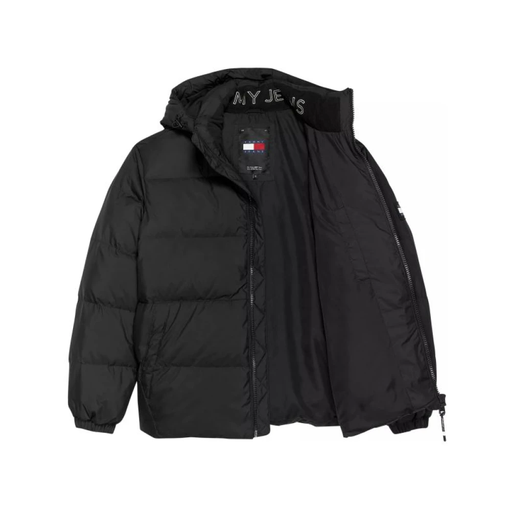 Tommy Jeans Zwarte Dons Puffer Jas Black Heren