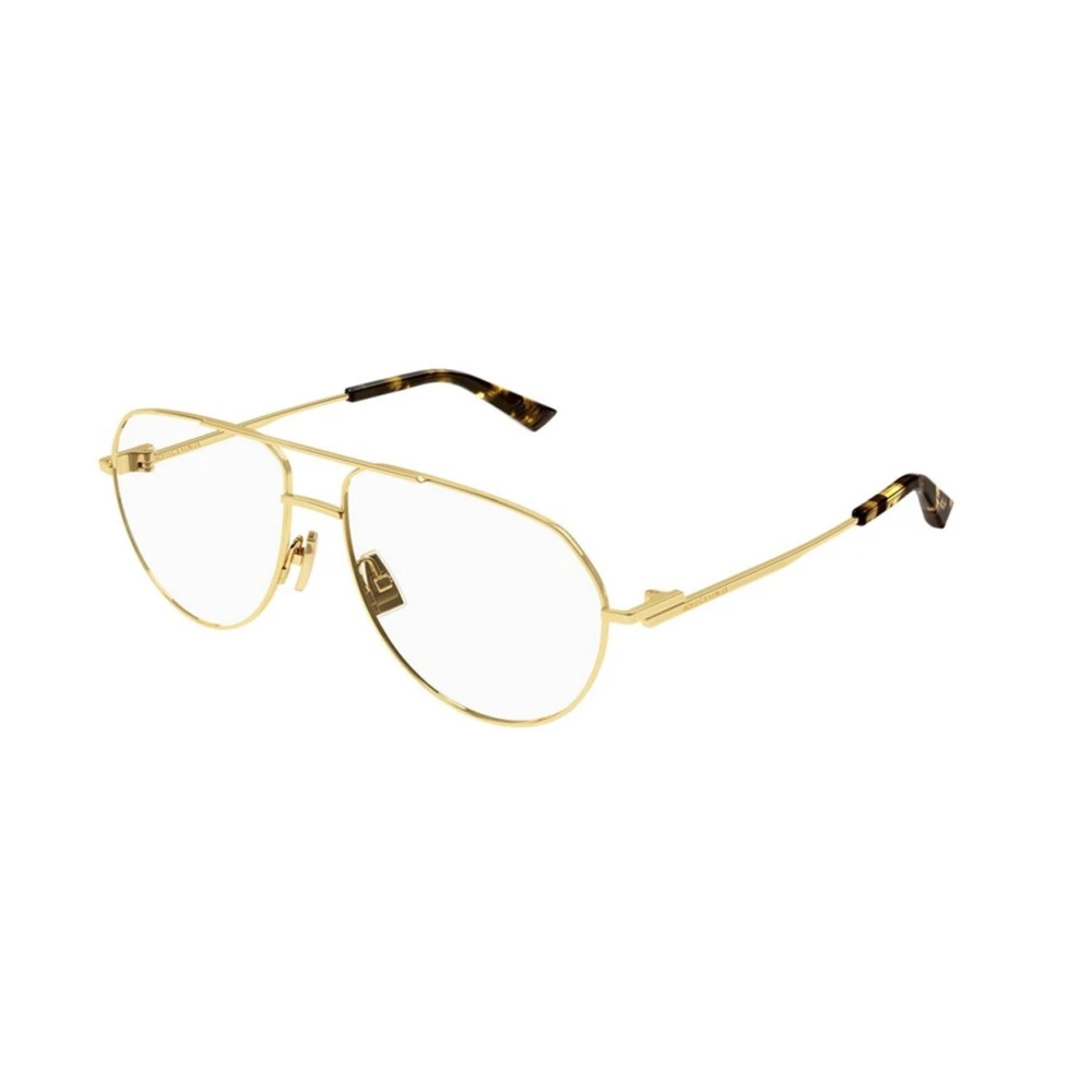 Bottega Veneta Metallic Optische Brillen voor Vrouwen Yellow Dames