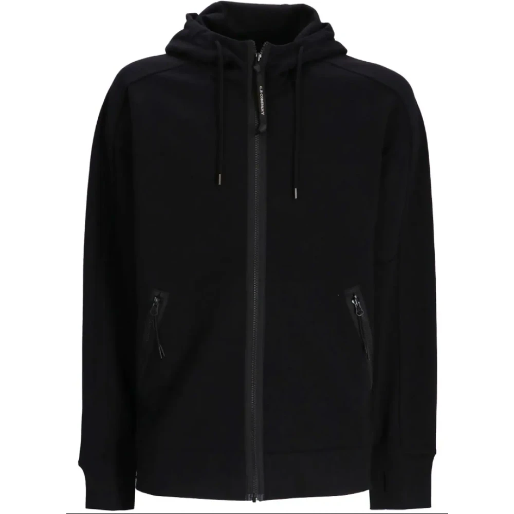 C.P. Company Zwarte capuchontrui stretchbreisel Black Heren