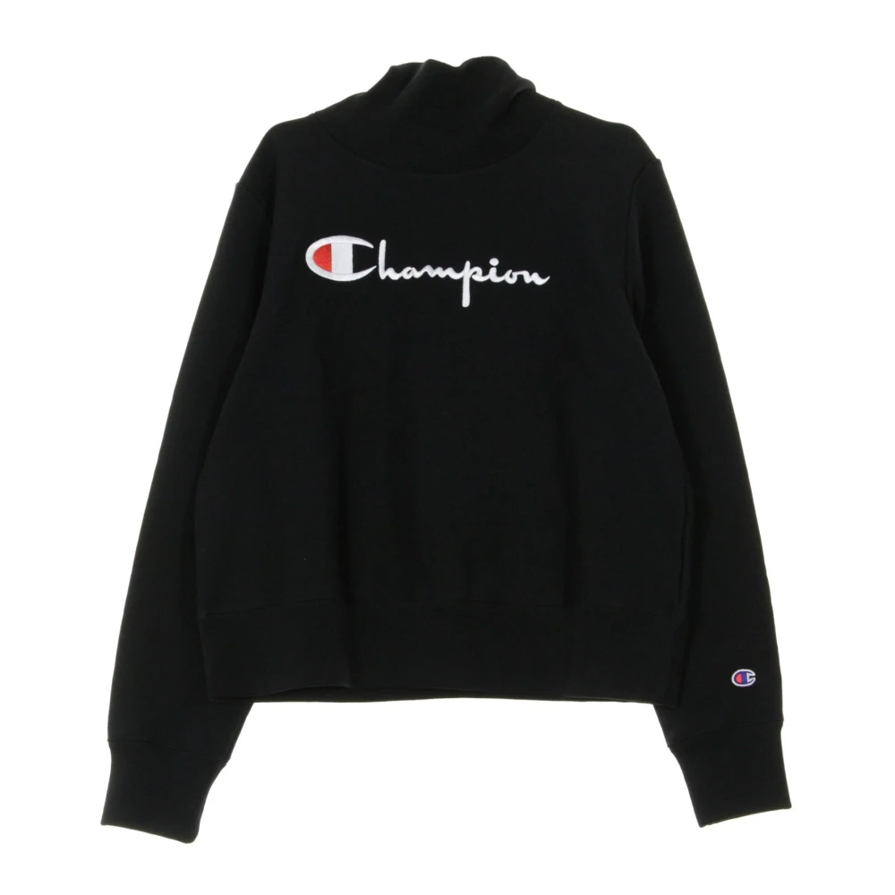Champion Zwarte Turtle Neck Sweatshirt Vrouwen Black Dames