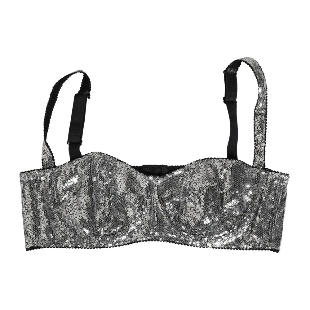 Dolce & Gabbana Nyon Balconnet Bra - Female - Bras - Gray - Xl - Underwear