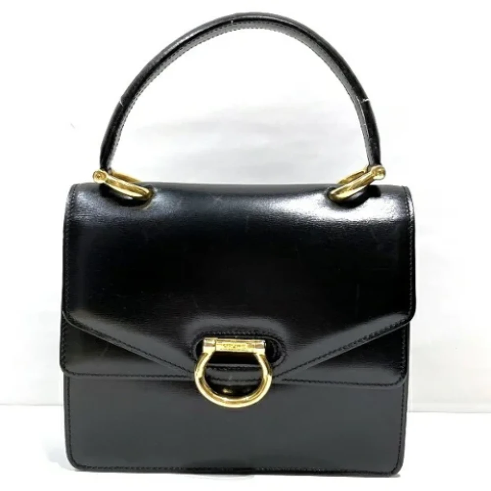 Celine Vintage Pre-owned Leather handbags Black Dames