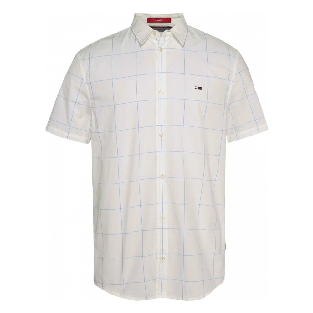 Tommy Jeans Men's White Short Sleeve Shirts, Xl, Shirt