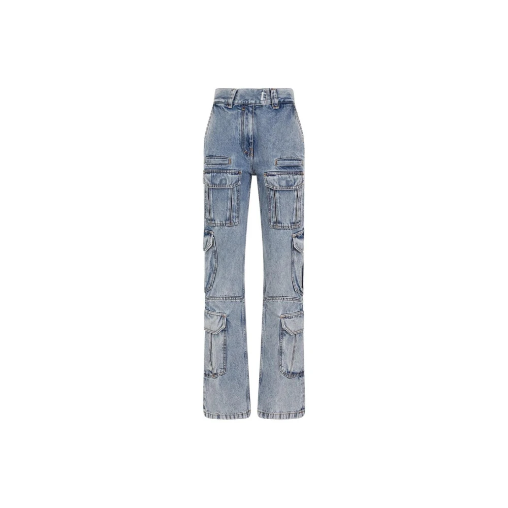 Givenchy Blue Light Wash Cargo Jeans - Female - Bootcut Jeans - W26 - Jeans