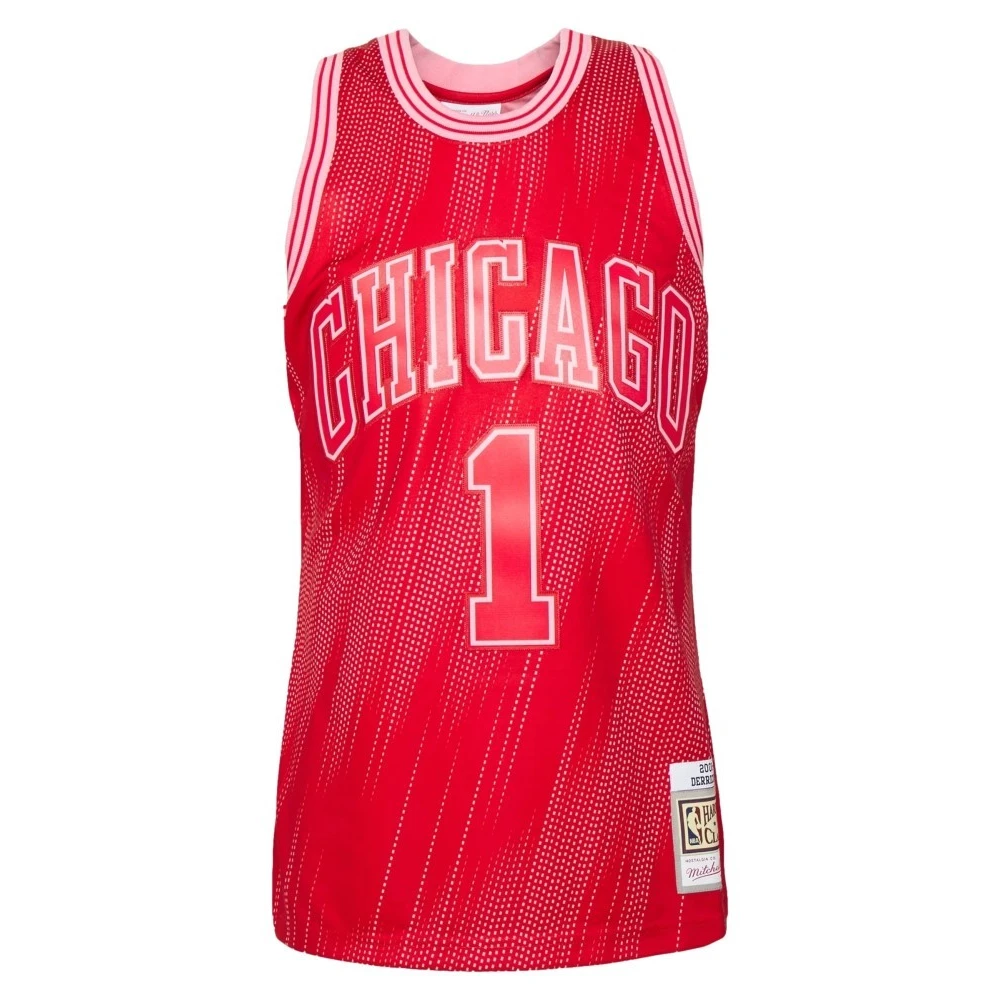 Mitchell & Ness Röd Chicago Bulls Linne Red, Herr