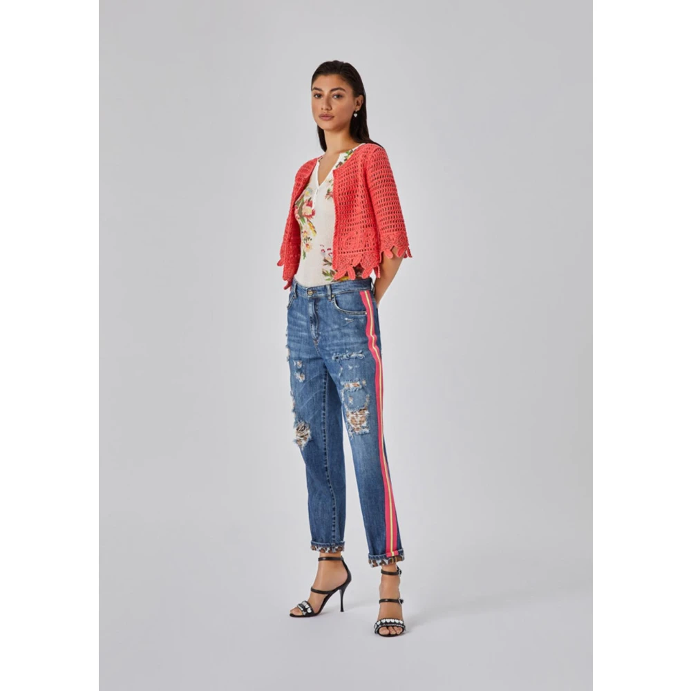 Blugirl Stijlvolle Gebreide Cardigan Sweater Orange Dames