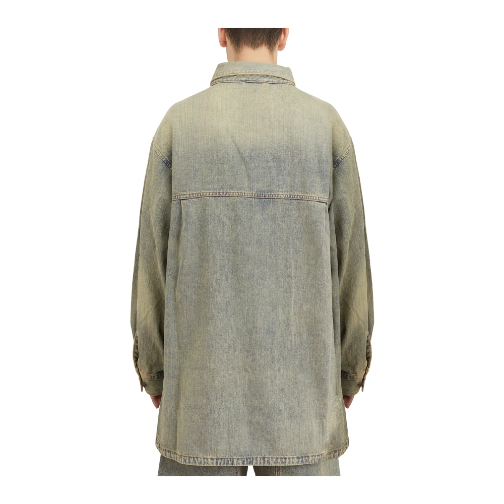 Entire Studios Denim Surface Wave Shirt Blue Heren