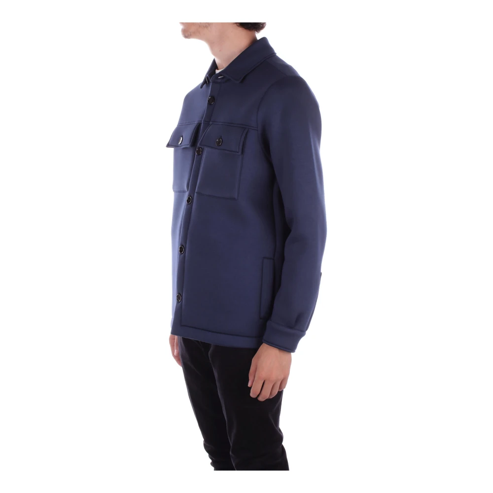 Dondup Logo Achterkant Knoopjas Blue Heren