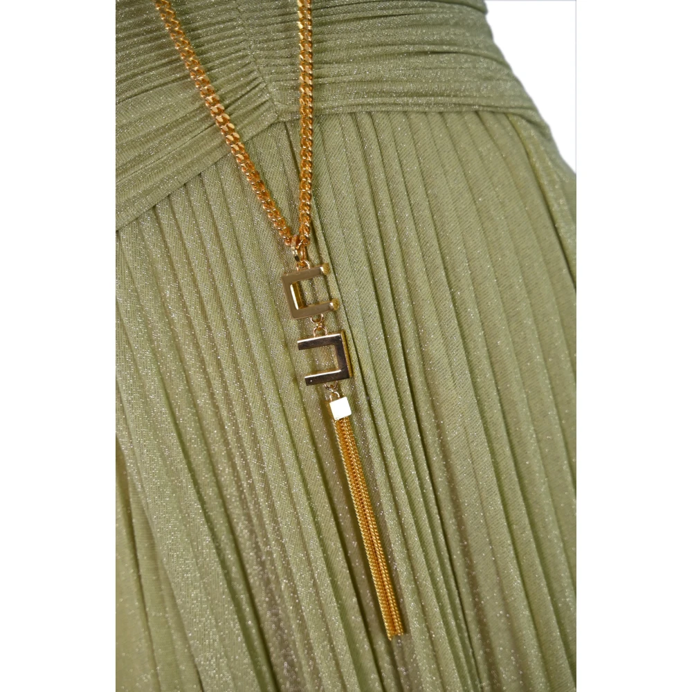 Elisabetta Franchi Avondjurk met Ketting Green Dames