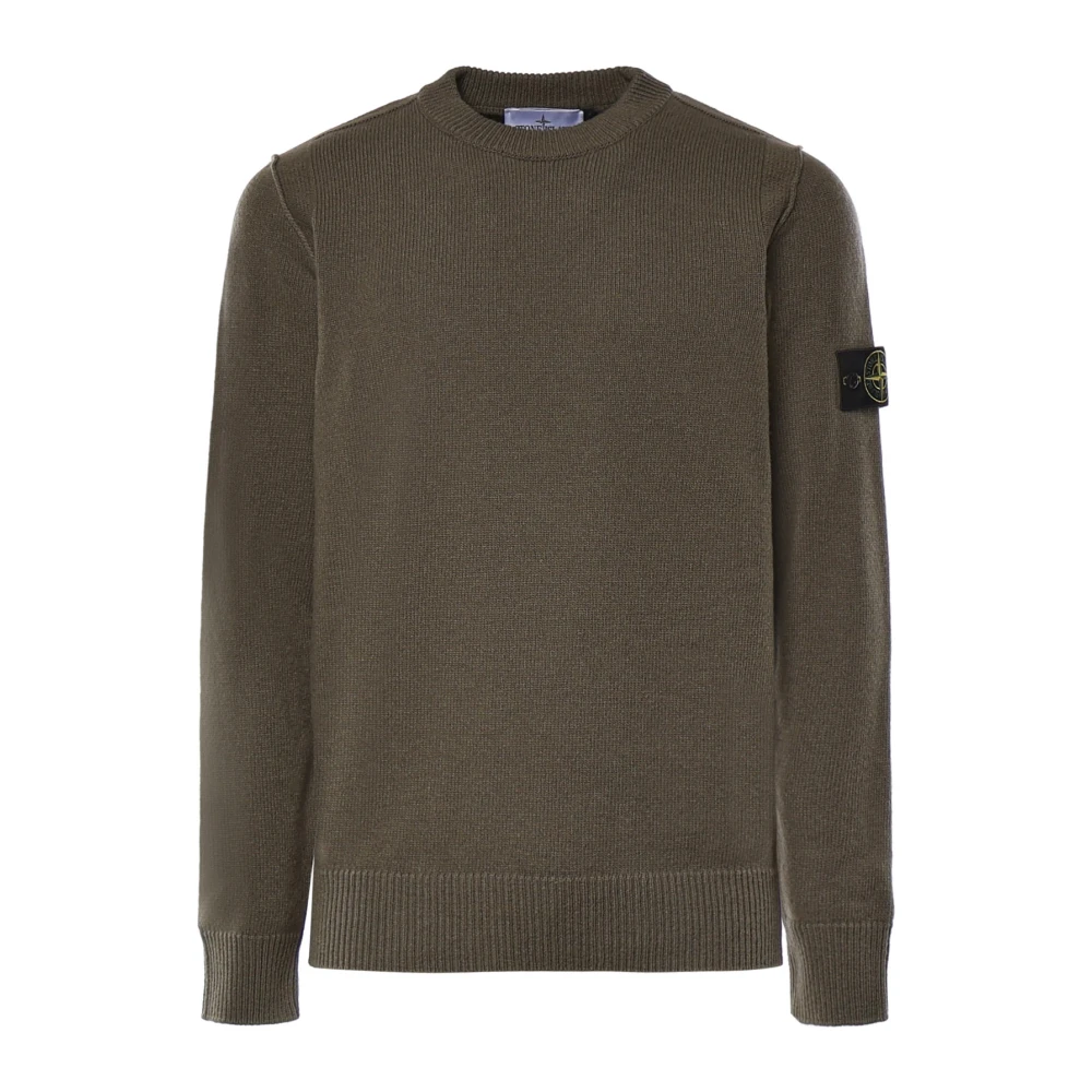 Stone Island - Rundhals-Pullover Mit Zopfmuster-Details - Knitwear - Herren - Grün - L - Bild 3