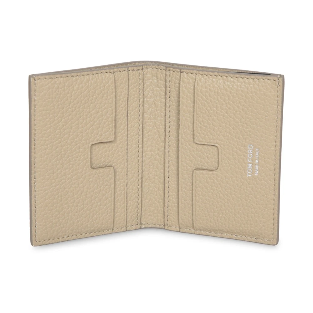 Tom Ford Kaarthouder van graanleer Beige Heren