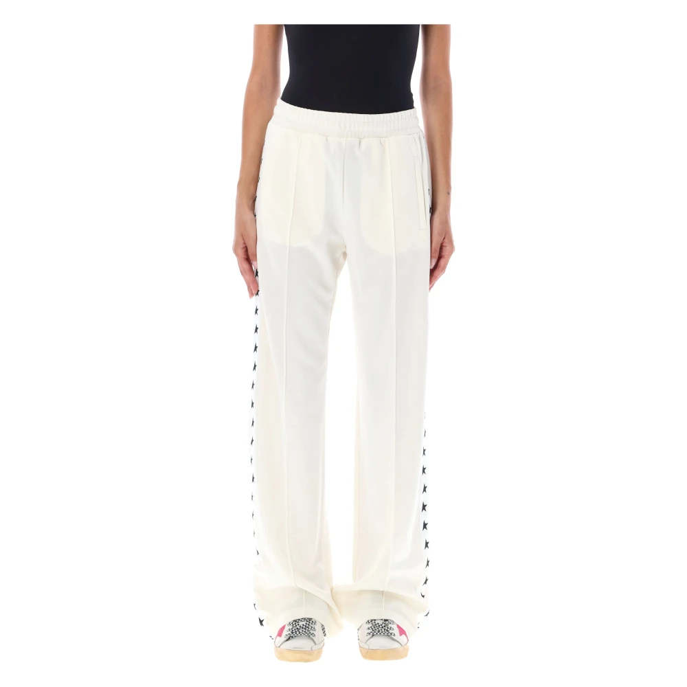 Golden Goose Wide Jogging Trousers Papyrus Ss25 White Dames