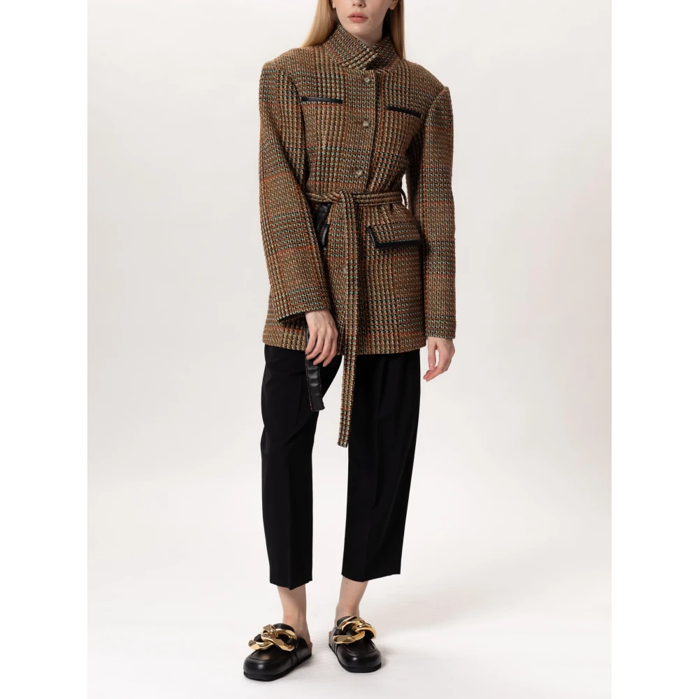 Stella Mccartney Jas met voorbinders aan de voorkant Beige Dames