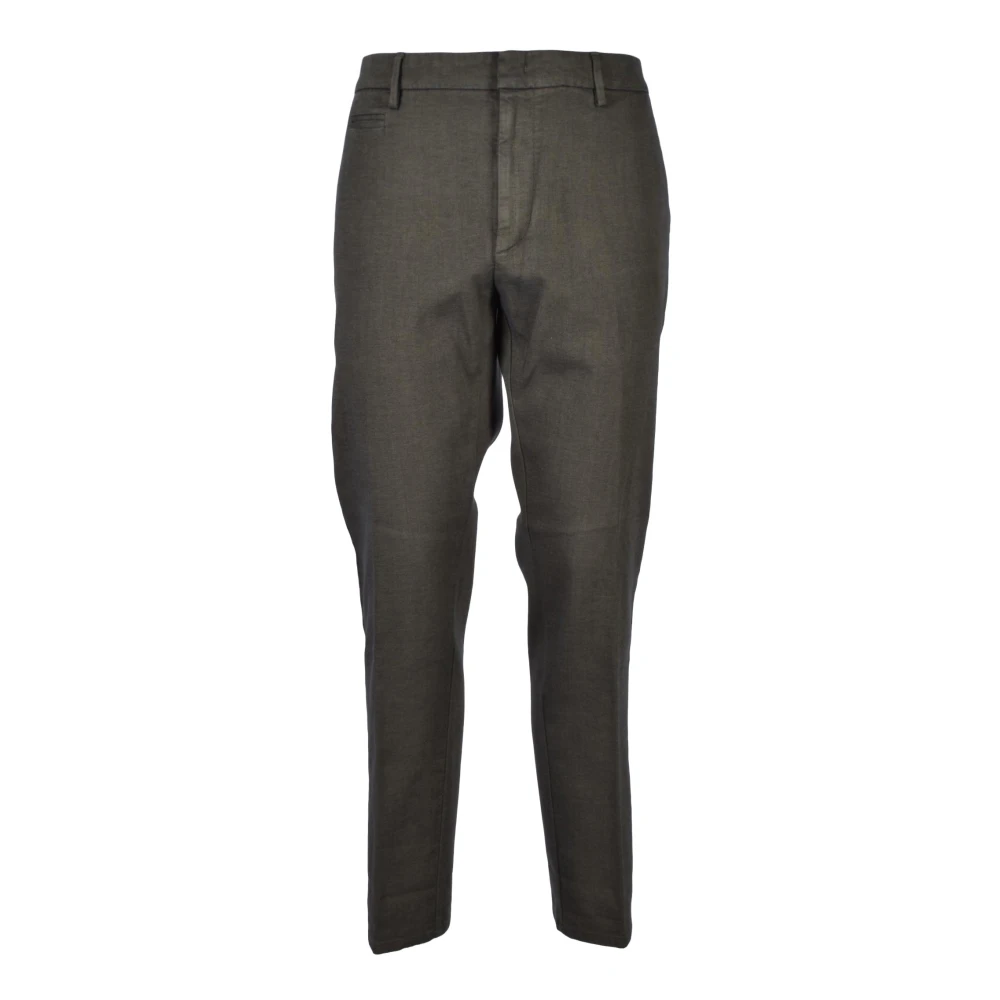 Dondup Katoen Elastaan Broek Gray Heren
