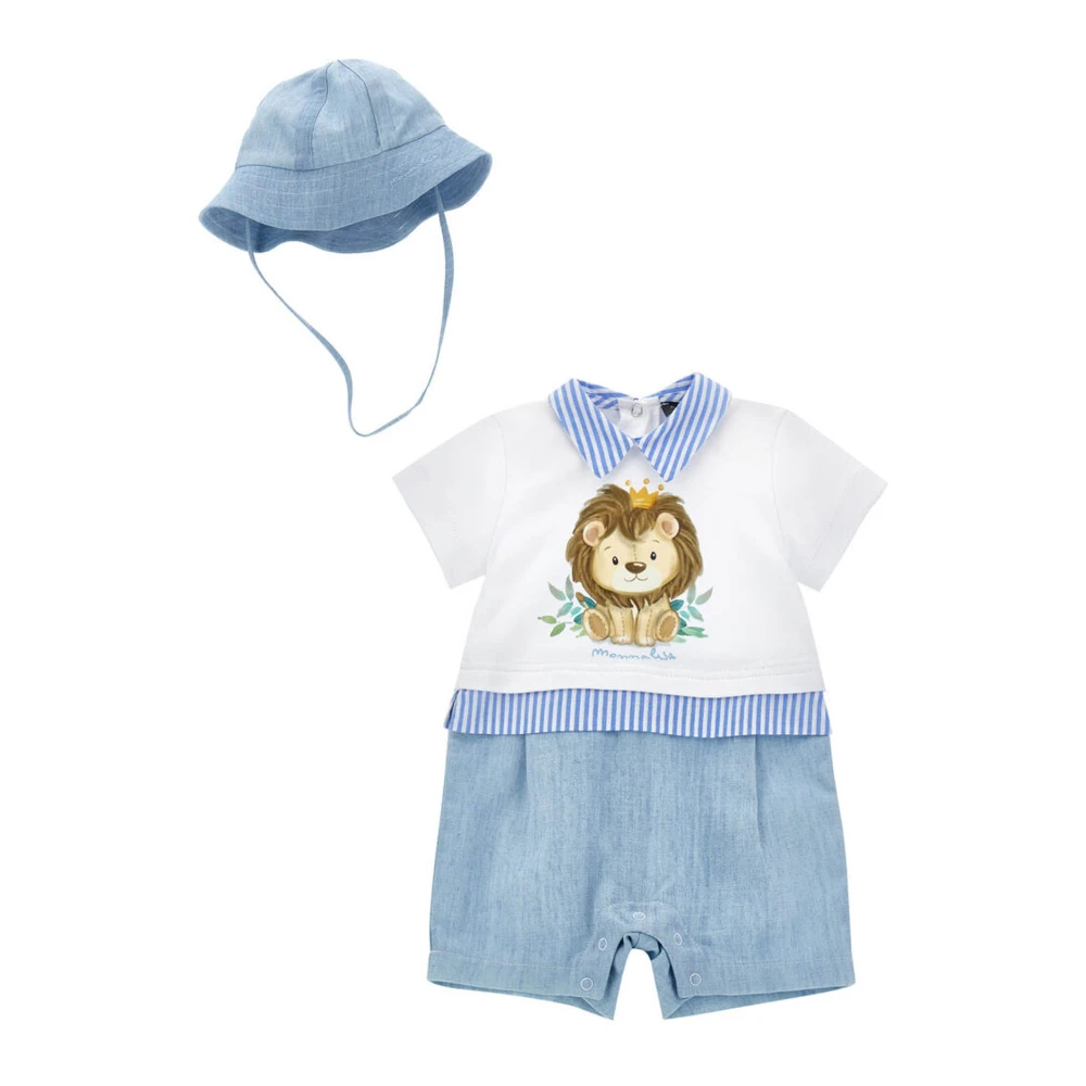 Monnalisa Boys Multicolor Kids Sets, 1 M, Cotton Three-Piece Set