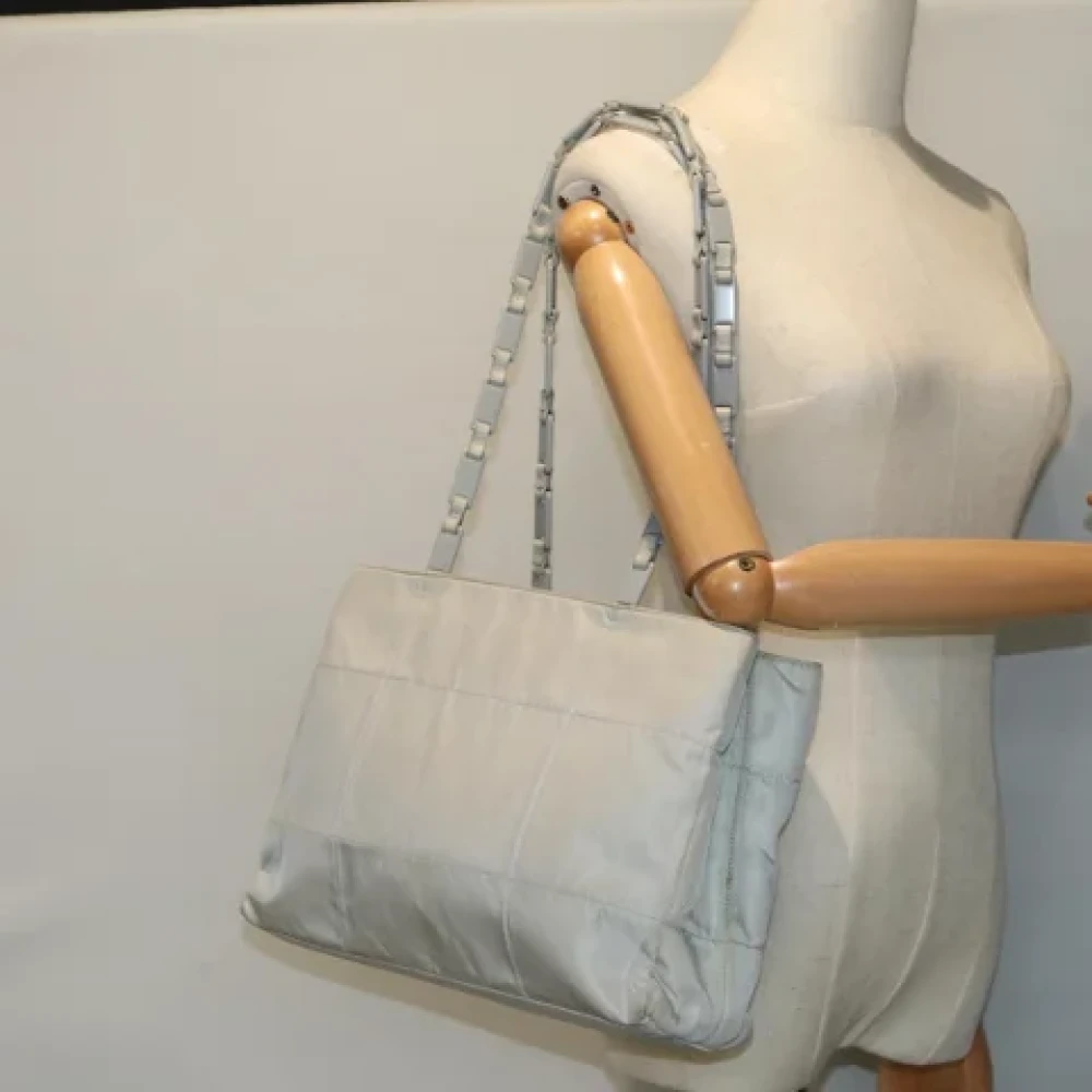 Prada Vintage Pre-owned Canvas prada-bags Gray Dames