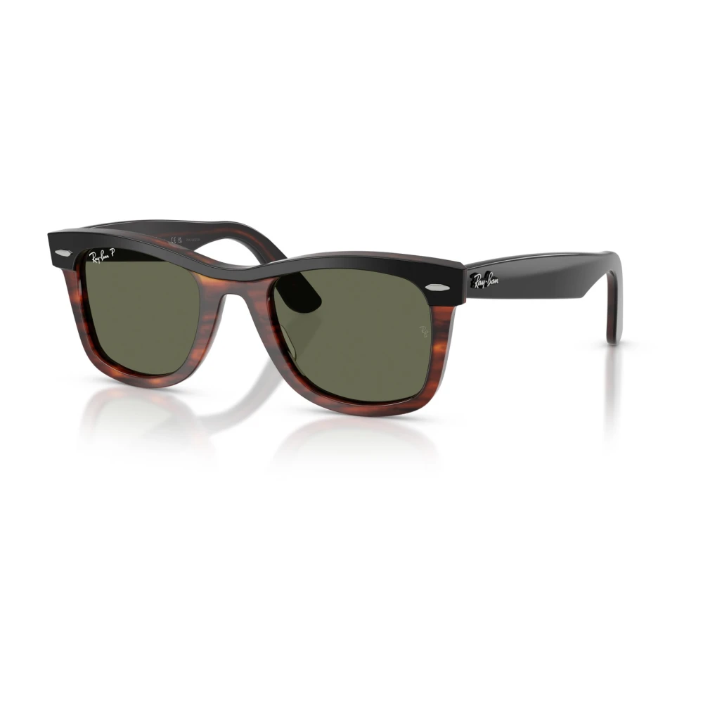Ray - Ban Unisex Black/Green Rb2240 Wayfarer 144058 Sunglasses Acetate Squared Polarized - Image 3