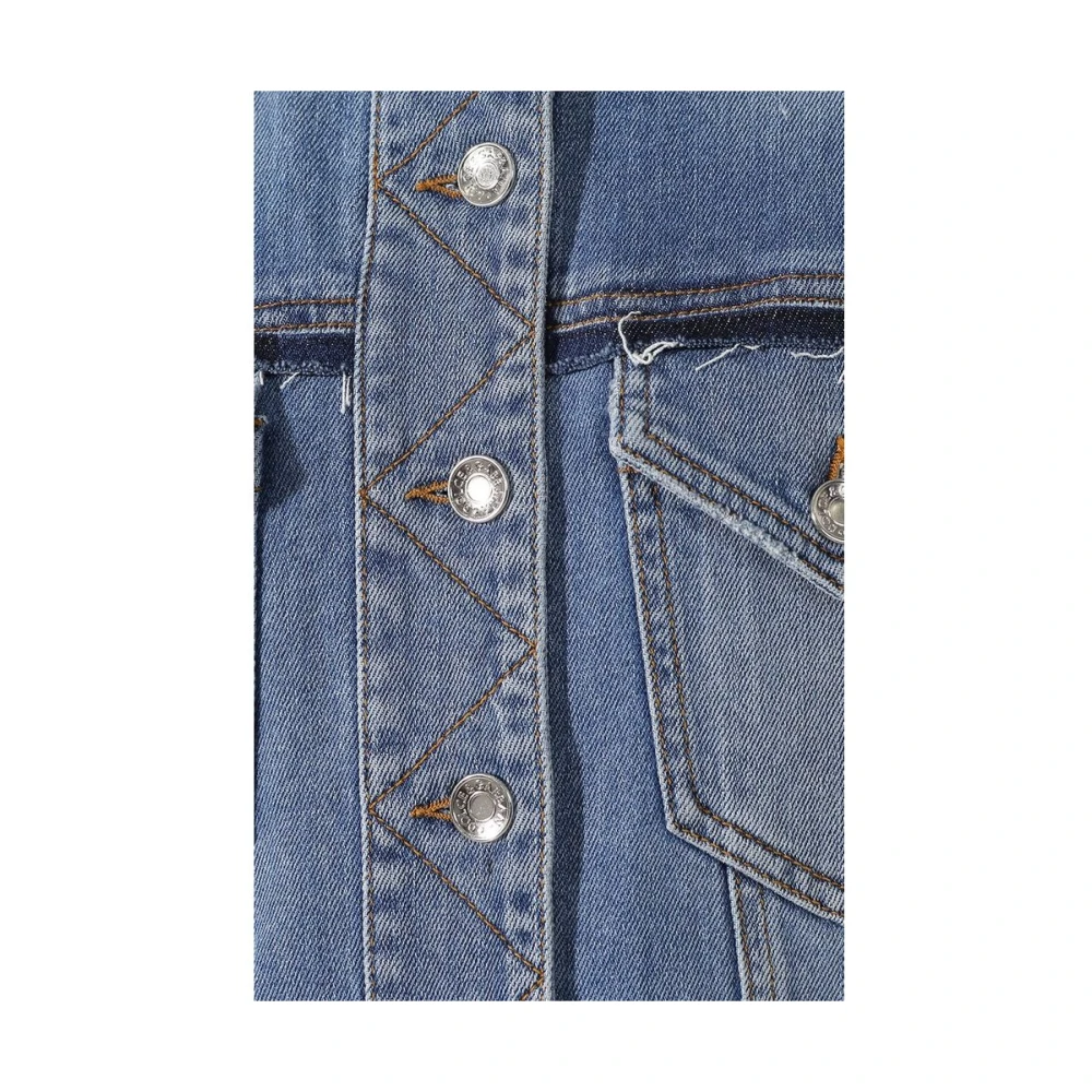 Dolce & Gabbana Lichtblauwe Katoenen Jas & Mantel Blue Dames