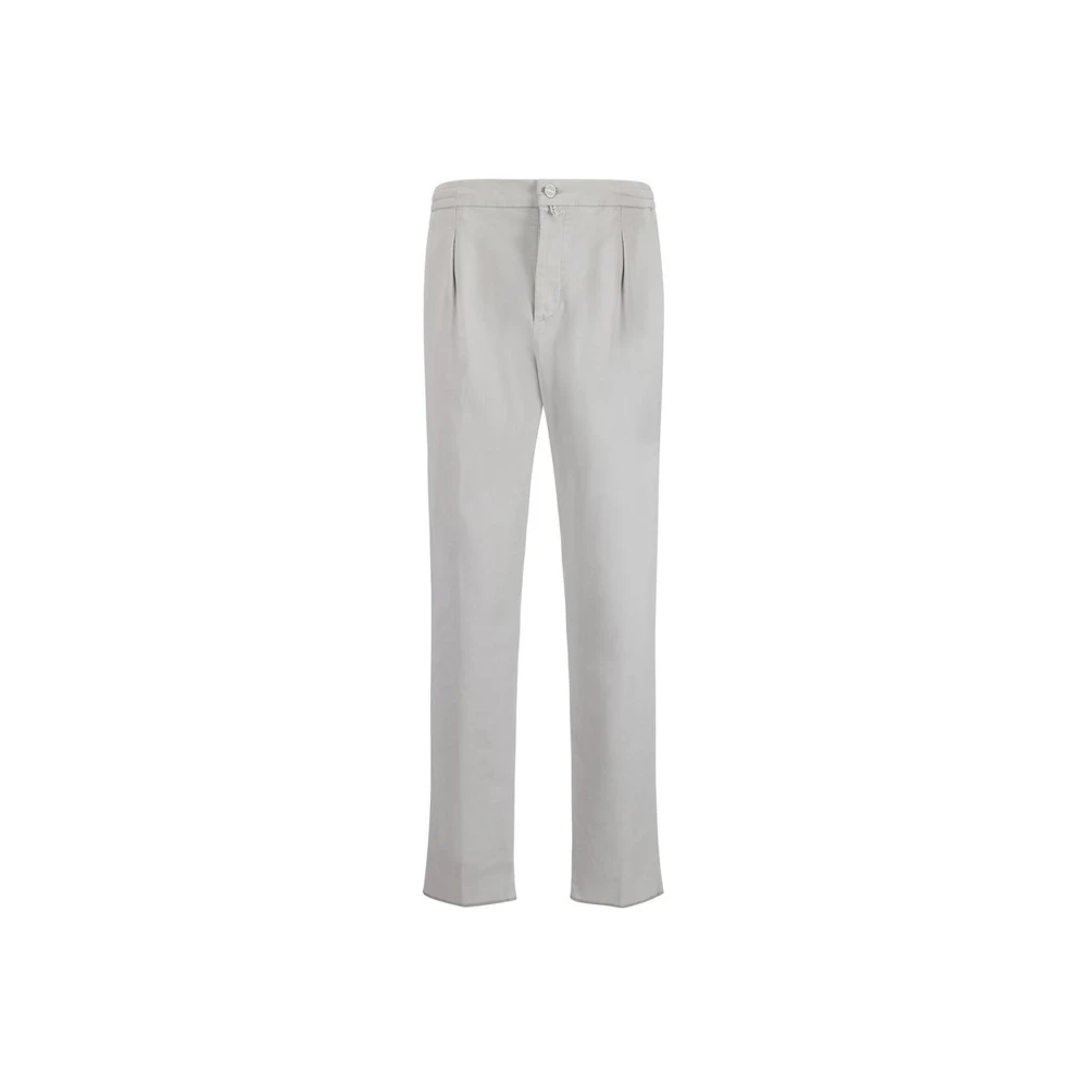 Kiton Elastische taille Cigarette Style Broek Gray Heren