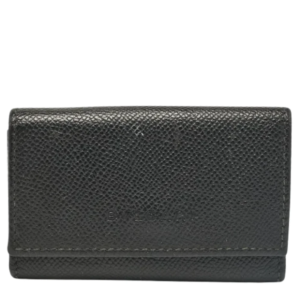 Bvlgari Vintage Pre-owned Leather key-holders Black Heren