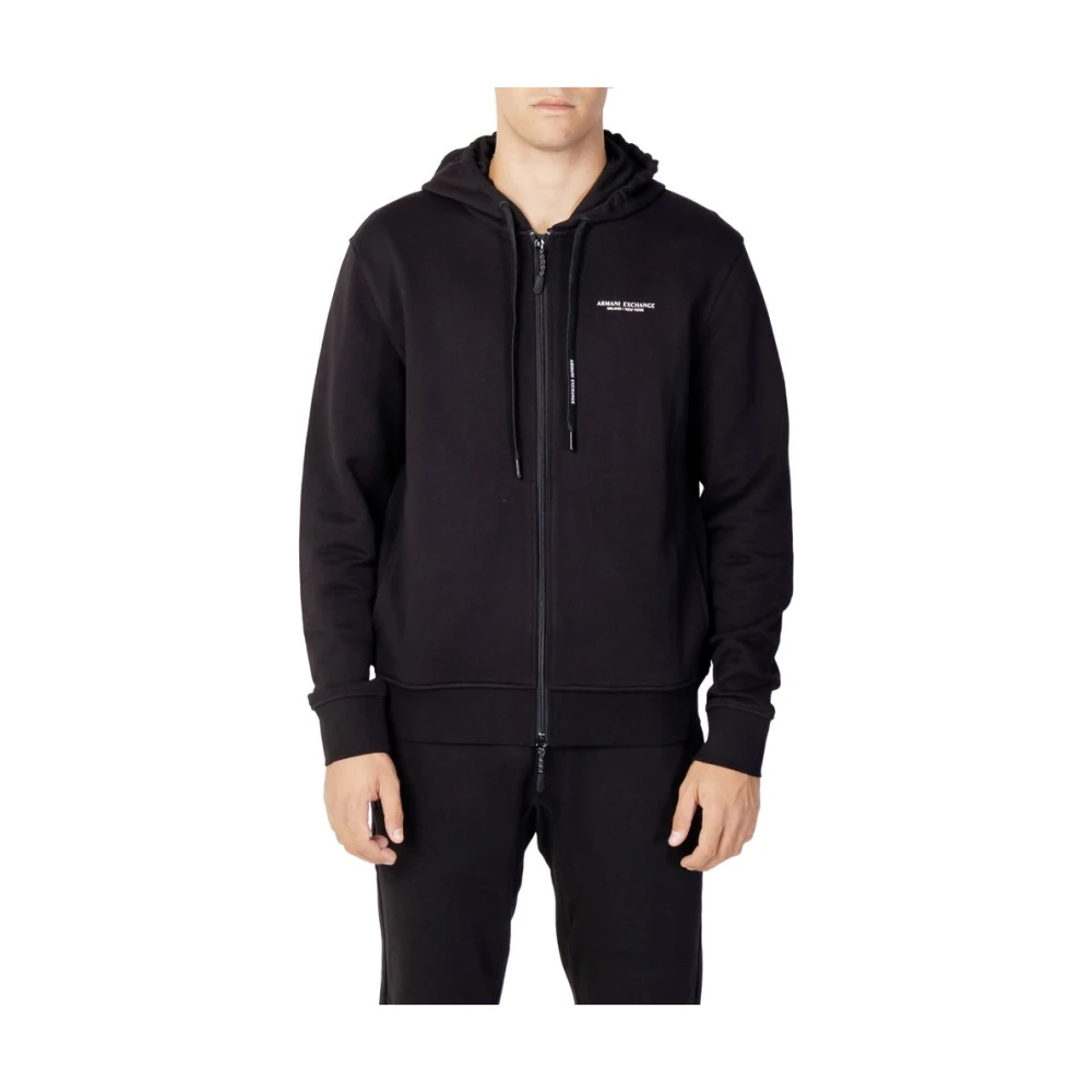 Armani Exchange Men's Black Zip-Throughs, Xs, 8Nzm95 Zjkrz Hoodie