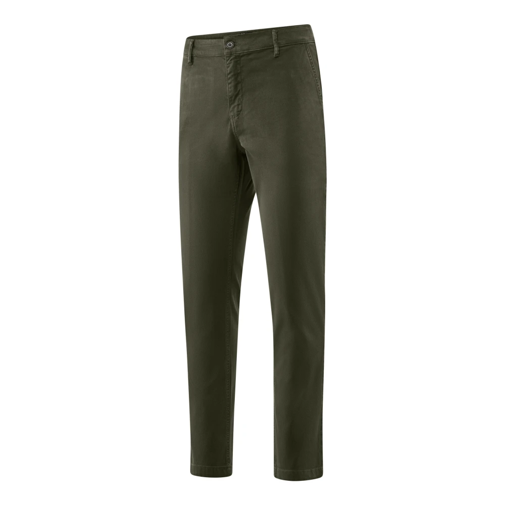 BomBoogie Spy Slim-fit Stretch Katoenen Broek Green Heren