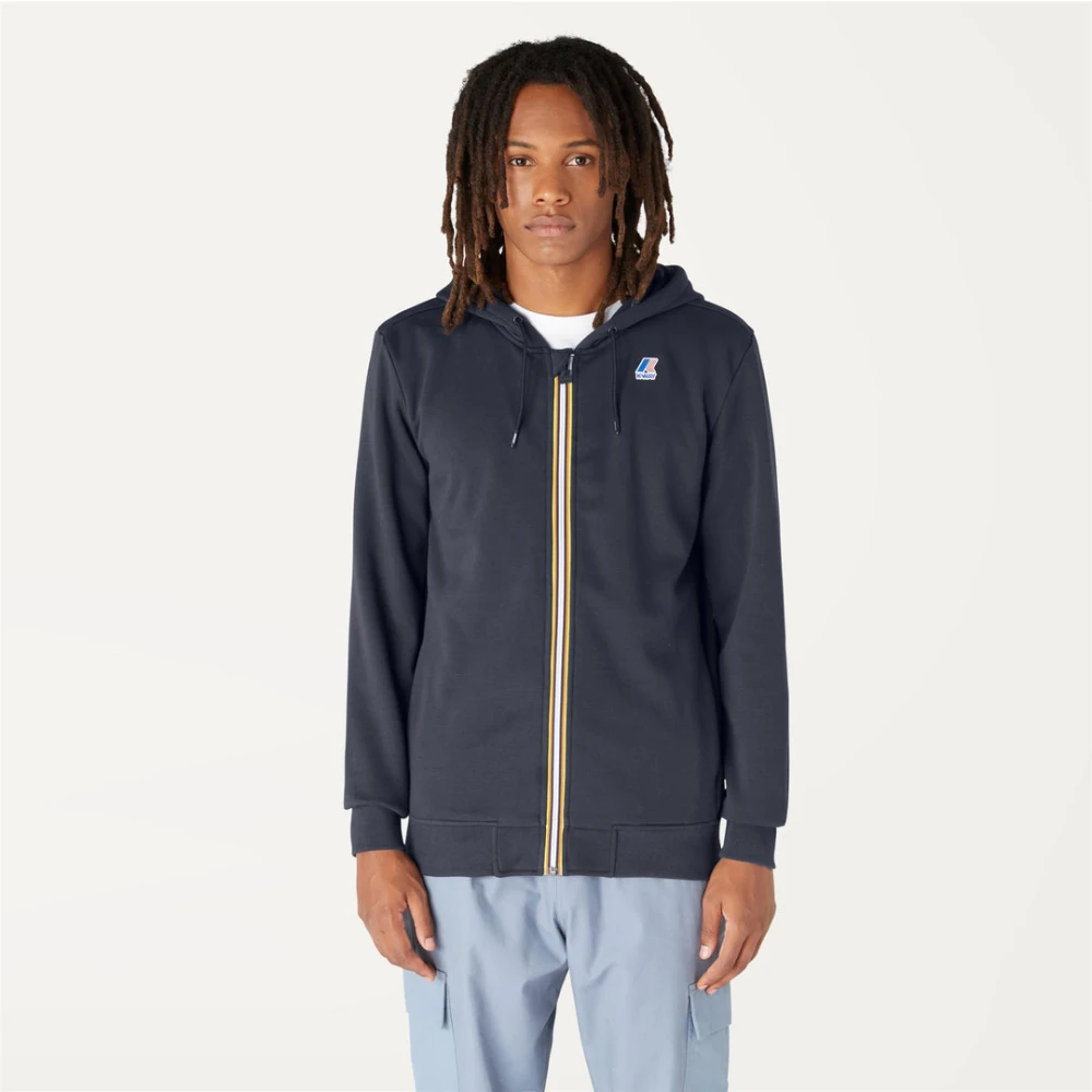 K-way Blauwe Zip-Through Sweatshirt Blue Heren