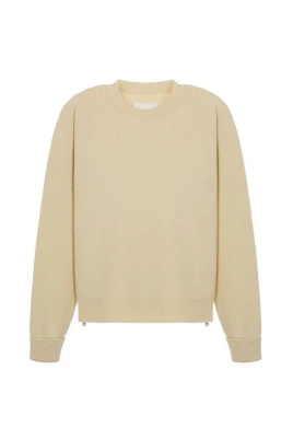 Crew Neck Ribbed Knit