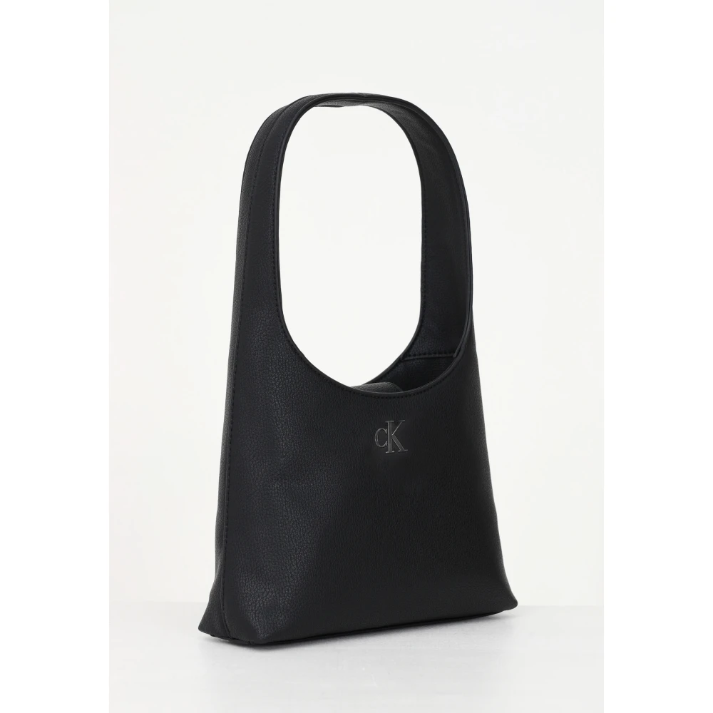 Calvin Klein Minimal Monogram Schoudertas voor Vrouwen Black Dames
