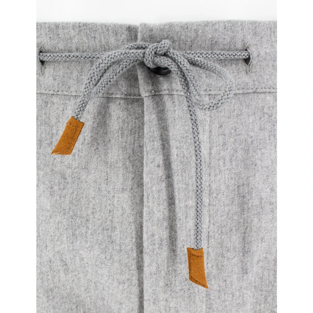 Eleventy Sportieve Jogger Broek met Gestreepte Elastiek Gray Heren