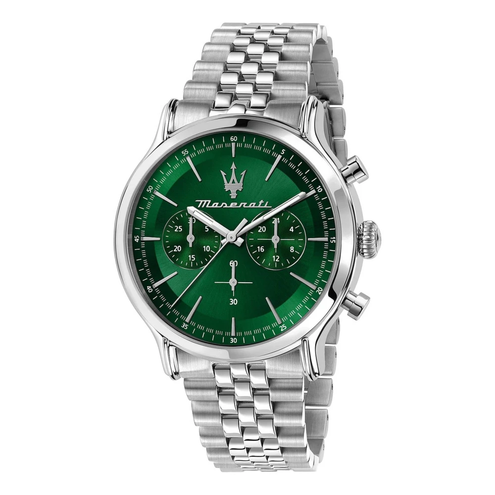 Maserati Men's Stainless Steel/Silver Green/Silver Epoca Chronograph Bracelet Watch - W81246 R8873618033 - Image 3